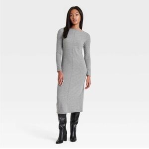 a new day Gray Long Sleeve Dress